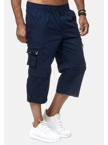 LMC Cargo Shorts Zip Hose 3/4 Schlupfhose Verstellbare Beinlänge in Blau