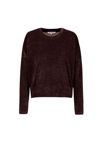 Herrlicher SENA JERSEY VELOUR Sweatshirt in Coffee