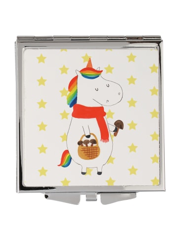 Mr. & Mrs. Panda Reisespiegel Einhorn Pilz ohne Spruch in Weiß