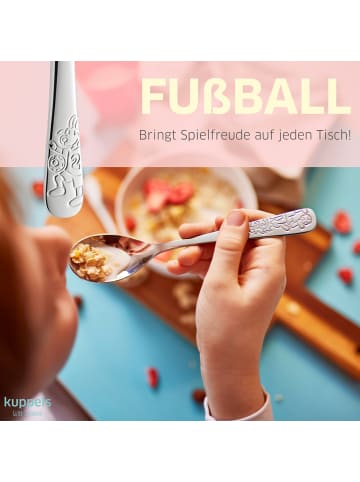 Kuppels 4-tlg. Kinderbesteck Set FUßBALLFREUNDE in edelstahl