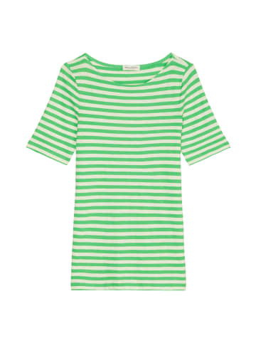 Marc O'Polo Gestreiftes T-Shirt slim in multi/ grass green