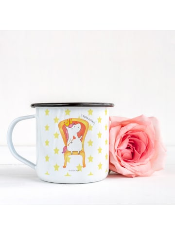 Mr. & Mrs. Panda Haferl Einhorn König ohne Spruch in Weiß