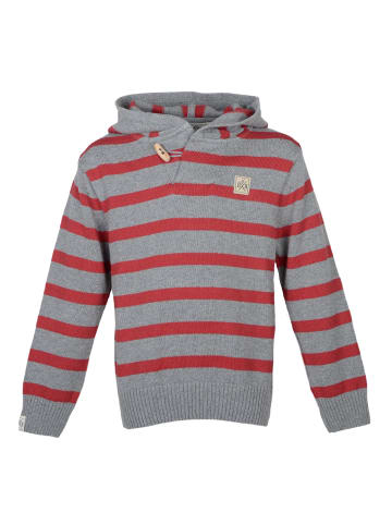 Band of Rascals Strick Kapuzenpullover " Bars " in grau