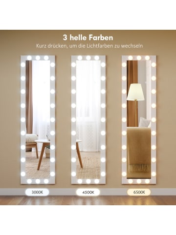HOMCOM Ganzkörperspiegel-40L x 4B x 150H cm-Weiß