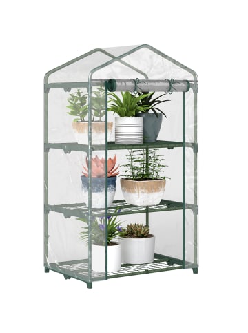 Outsunny Gewächshaus in Transparent 69L x 49B x 125H cm