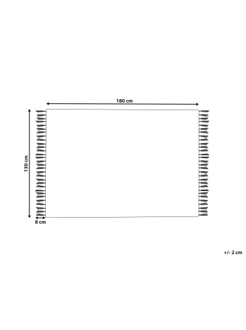 Beliani Kuscheldecke MORENA in Bunt/Beige - (W) 130 x (H) 1 x (L) 180 cm