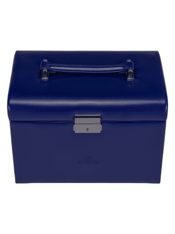 Windrose Merino Schmuckkoffer 24,5 cm in dunkelblau