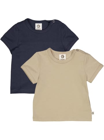 müsli Babyshirt 2er-Pack in nblue/cashmere