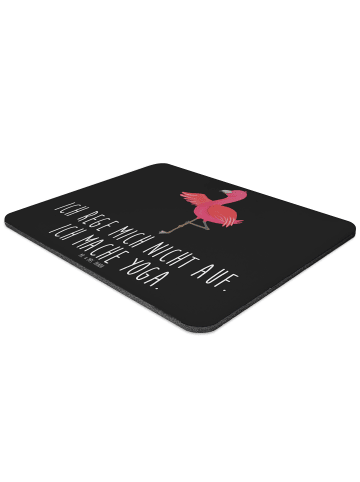 Mr. & Mrs. Panda Laptop Mousepad Flamingo Yoga mit Spruch in Schwarz