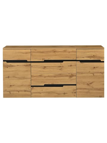 ABRIHOME Sideboard mit 4 Schubladen & 2 Türen in Holz  Design