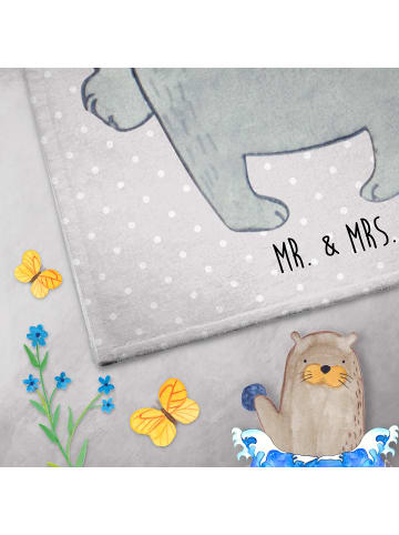 Mr. & Mrs. Panda Gästehandtuch Koala Geschenk ohne Spruch in Grau Pastell