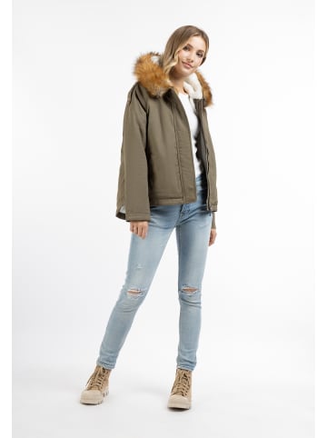 DreiMaster Vintage Damen Winterjacke in Oliv Weiss