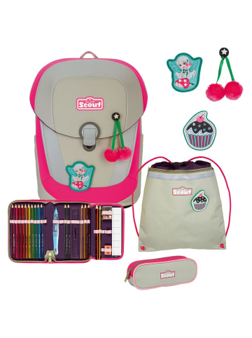 Scout Sunny II Schulranzenset 4tlg. in pink cherry