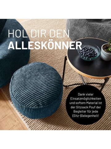 Lumaland LUMALAND Sitzsack Pouf Cord - Beige
