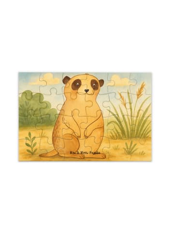 Mr. & Mrs. Panda Puzzle Erdmännchen Design ohne Spruch in Weiß