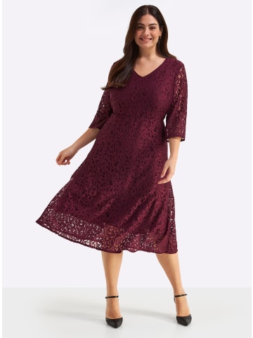 sheego Webkleid in burgund