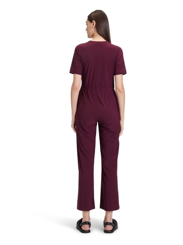 CARTOON Jumpsuit mit Bindegürtel in Dark Aubergine