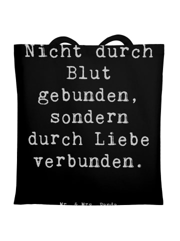 Mr. & Mrs. Panda Tragetasche Adoptivbruder Liebe mit Spruch in Schwarz