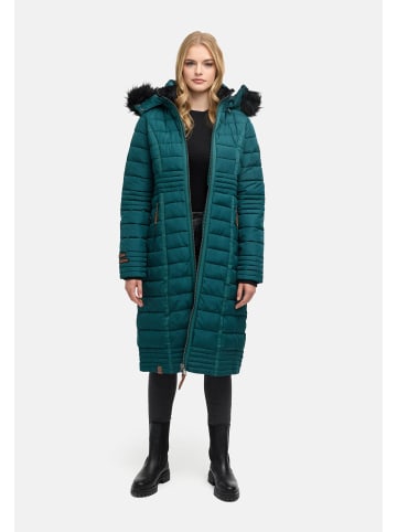 Navahoo Wintermantel Umay in Ocean Green