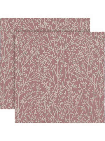 Erwin Müller Jacquard Serviette 2er-Pack Malaga in rosè