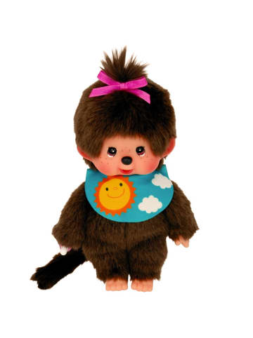 Monchhichi Sleepy Schlafaugen-Mädchen | 20 cm | Monchhichi Puppe | mit Latz zum Wenden