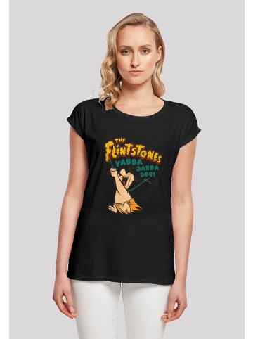 F4NT4STIC T-Shirt Die Familie Feuerstein Fred Yabba Dabba Doo in schwarz