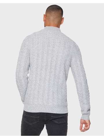 Threadbare Stehkragenpullover Swindon in Hellgrau