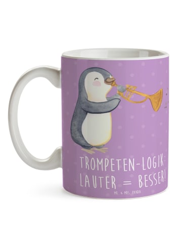 Mr. & Mrs. Panda Keramikbecher Trompeten Weisheit mit Spruch in Lavendeltraum