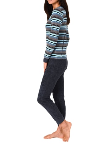 NORMANN Pflegeoverall Frottee langarm Reissverschluss - 88415 in blau