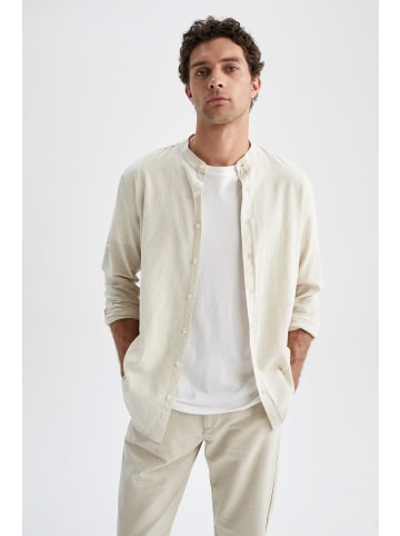 DeFacto Langarmshirt MODERN FIT in Hellbeige