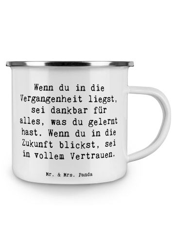 Mr. & Mrs. Panda Kaffeebecher Spruch Freude und Vertrauen mit Sp... in Weiß