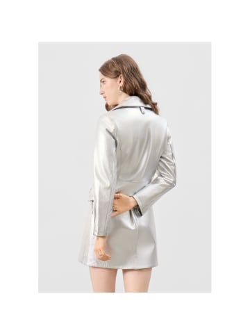 Bolongaro Trevor Lederjacke Cora Biker XT in silber