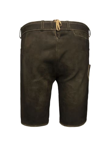 Maddox Country Lederhose Silbersee in dunkelbraun