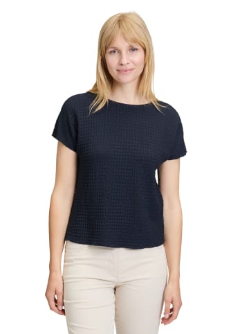 Betty Barclay Strukturshirt mit U-Boot-Ausschnitt in dunkelblau