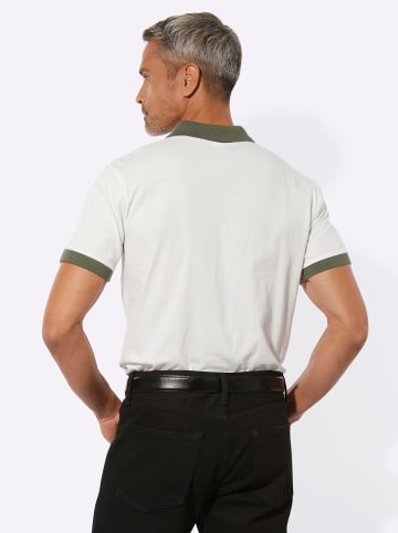Sieh an! Kurzarm-Poloshirt in ecru-khaki