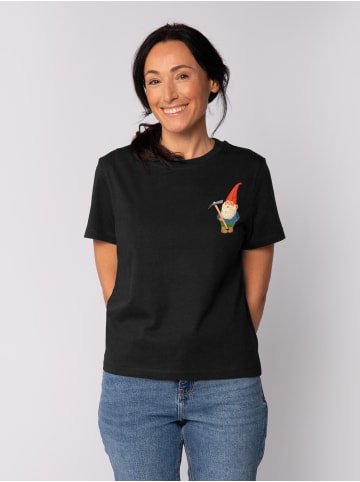 wat? Apparel T-Shirt Gartenzwerg in Schwarz