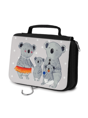 Mr. & Mrs. Panda Kulturbeutel Koala Familie ohne Spruch in Grau Pastell
