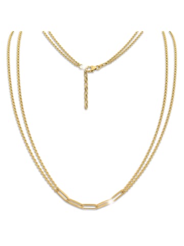 SilberDream Halskette 925 Silber vergoldet (Gelbgold 333) ca. 48cm Fantasiekettekette