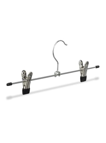 relaxdays 40x Hosenbügel in Silber/Schwarz