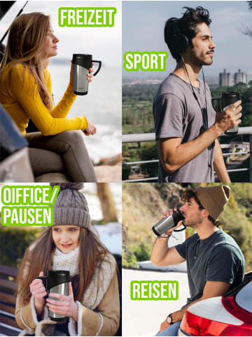 Normani Outdoor Sports Thermosbecher 400 ml in Silber