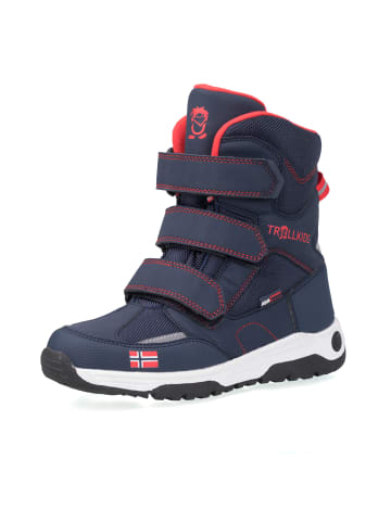 Trollkids Winter Schuhe "Lofoten" in Marineblau / Rot