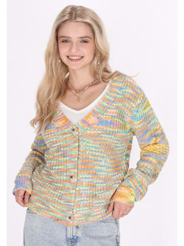 IZIA Damen Cardigan in Blau Mehrfarbig