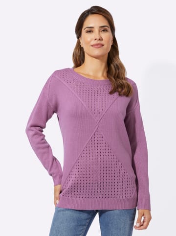 Sieh an! Langarm-Pullover in orchidee