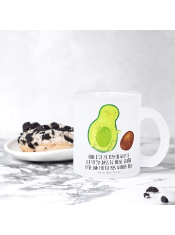 Mr. & Mrs. Panda Teetasse Avocado Kern rollt mit Spruch in Transparent