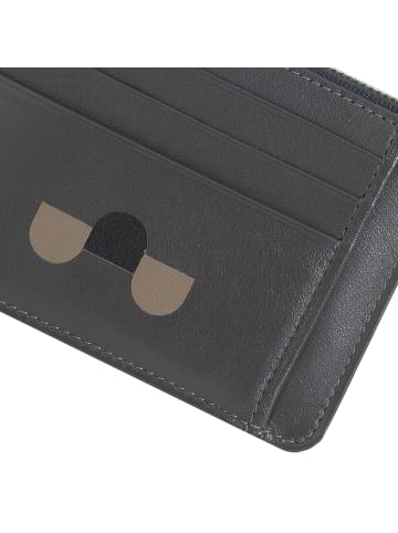 DuDu Tiago Kreditkartenetui Leder 11.5 cm in anthracite mosaic
