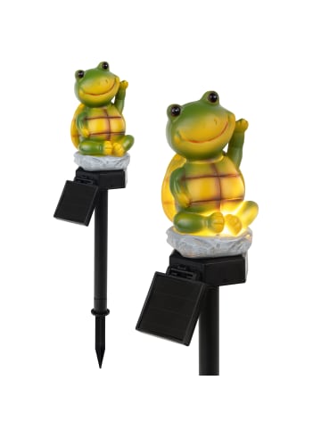 näve LED Solarleuchte "CALVINO" in grün - (L)6.7 cm x (B)7.3 cm x (H)40 cm