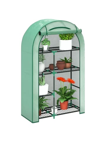 Outsunny Gewächshaus 100L x 45B x 160H cm Grün