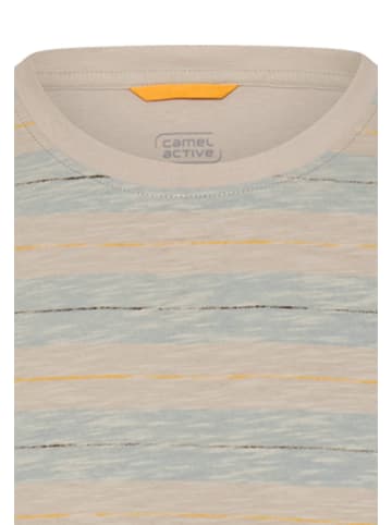 Camel Active T-Shirt aus reiner Baumwolle in Wasserblau