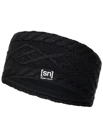 super.natural Merino Stirnband KNIT HEADBAND in schwarz
