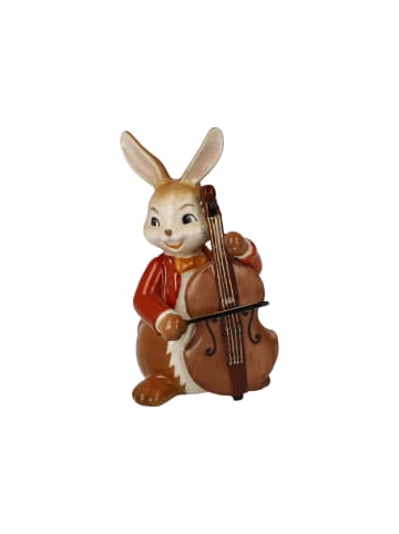 Goebel Figur " Hase - Fröhlicher Bassist " in Bunt